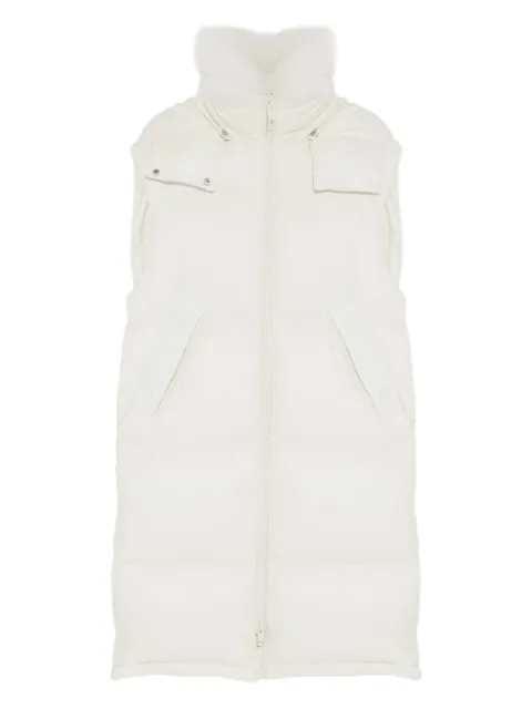 Yves Salomon detachable-hoodie gilet White 25W24WFG07010M07WA1006
