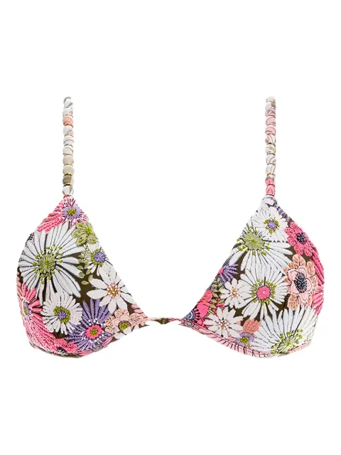 Agua By Agua Bendita embroidered-detail bikini top White BELLEJAVA10082