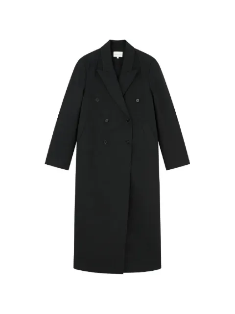 LouLou de Saison Temo lapel double-breasted coat Black TEMO