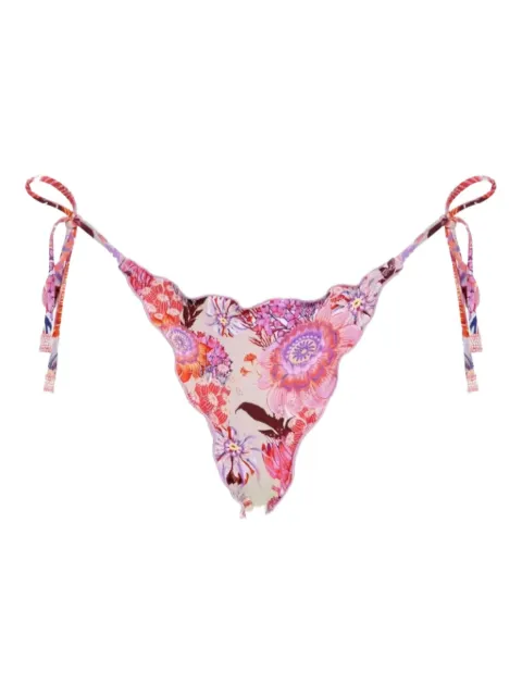 Agua Bendita Alegria floral-print bikini bottoms Neutrals 12773