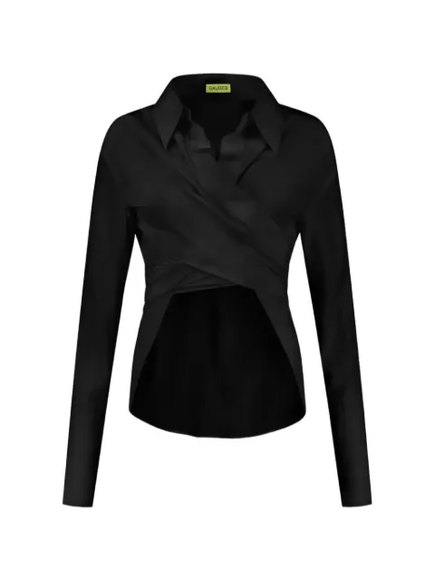 GAUGE81 Sabinas wrap shirt Black 223220100