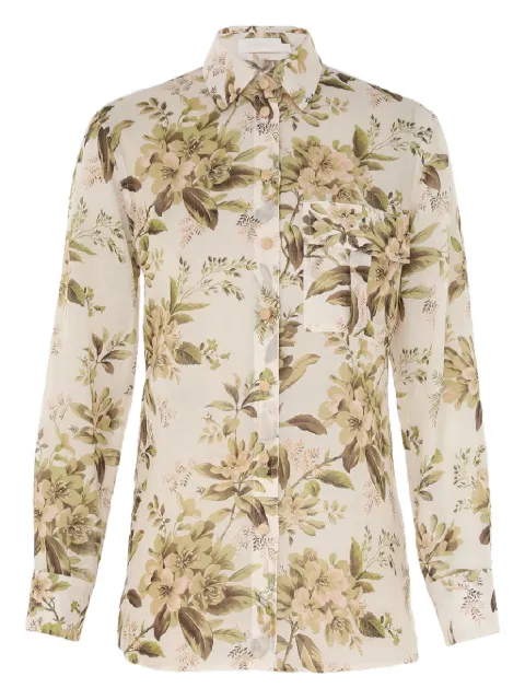 ZIMMERMANN floral pocket shirt Neutrals 9845TSS245STFLO