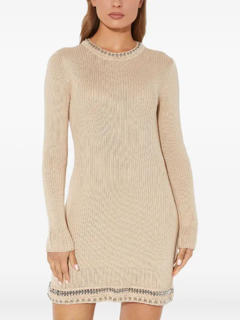 Rabanne long sleeve mini dress Neutrals 23FMRO612ML0232