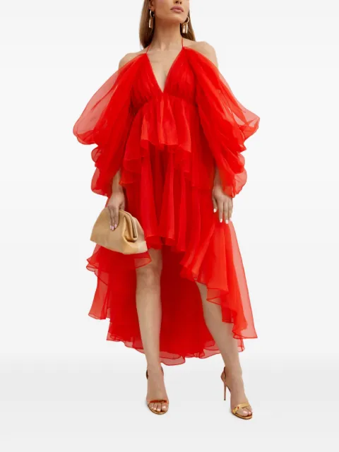 ZIMMERMANN ruffled midi dress Red 1340DS243TOMATO