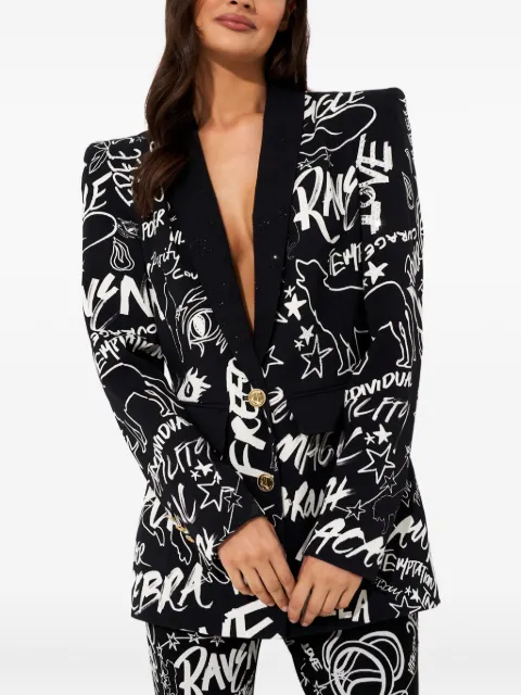Camilla Spirit Scribble printed blazer Black 00018505SPIRITSC