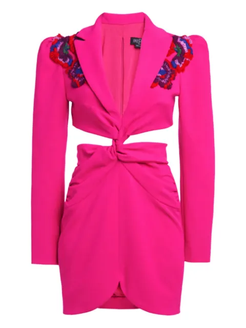 PatBO Posh crepe cut-out mini dress Pink VEC20846USFUCHSIA