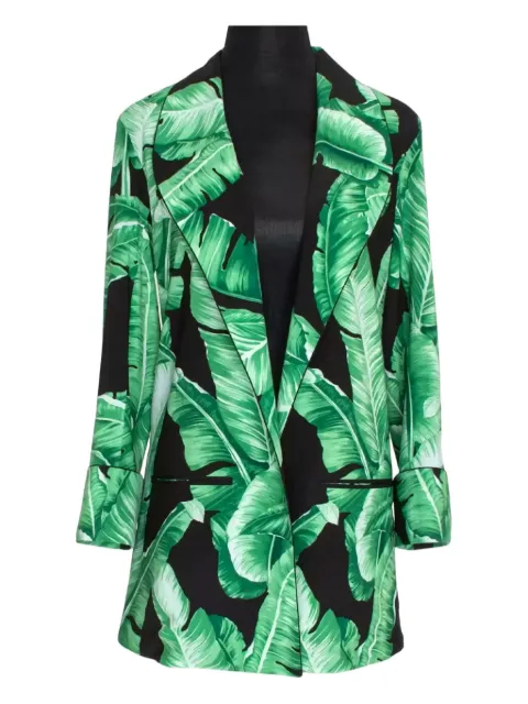 MYSTIQUE Jungle lapel-collar blazer Green BZC63