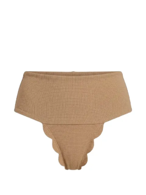 Marysia Santa Clara scallop-hem bikini bottoms Neutrals SB145TAN
