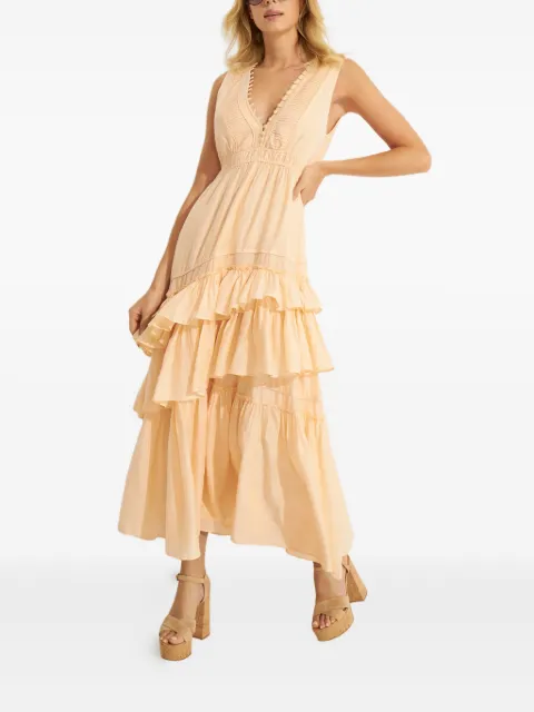 LoveShackFancy Jordie ruffled maxi dress Neutrals D1174902WRMSD