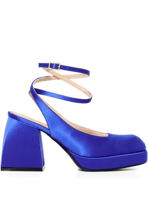 Nodaleto 85mm Bulla Jones platform slingback pumps Blue BULLASUKI