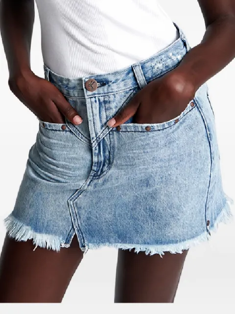 One Teaspoon Salty Dog frayed mini skirt Blue 24002SALTYDOG