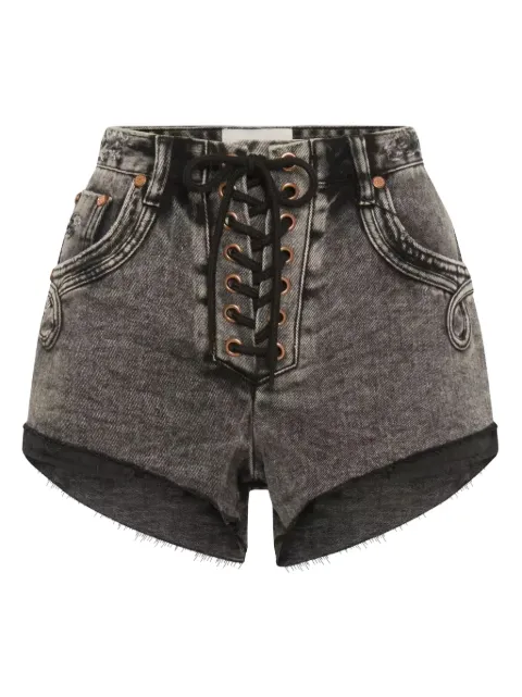 One Teaspoon lace-up shorts Grey 24832RODEOGREY