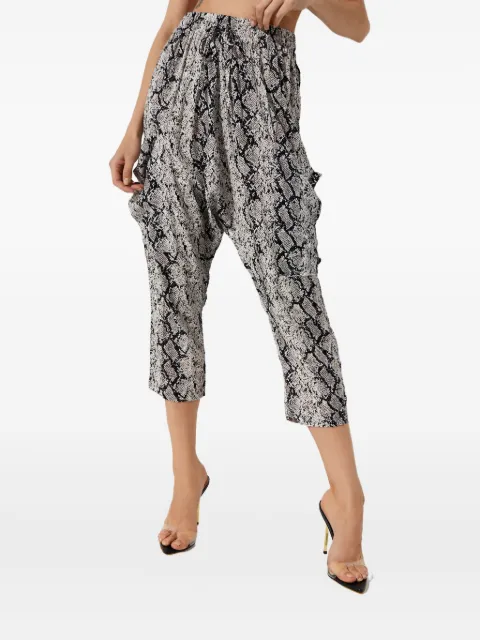 One Teaspoon snake-print cropped trousers Grey 24436SNAKE