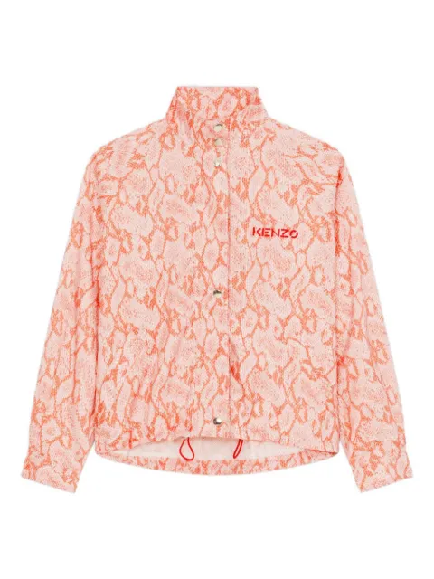 Kenzo python-pattern zip jacket Orange FC52BL1219NE