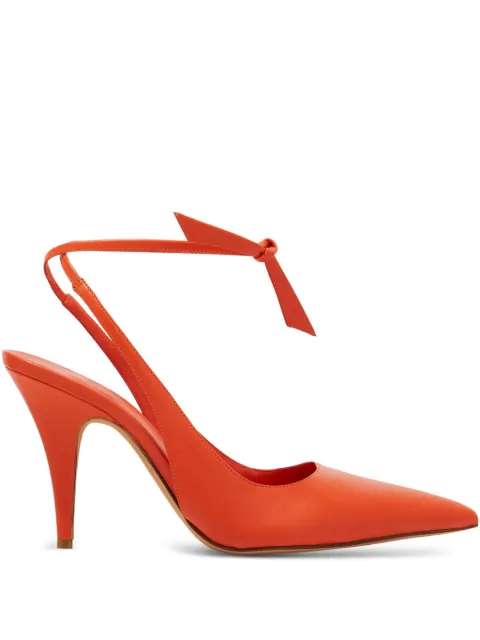Alexandre Birman 90mm Pointed Ankle Tie Pumps Orange B3573600040005U