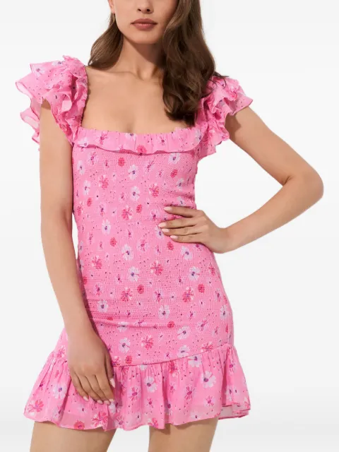 LoveShackFancy Kodie floral-print mini dress Pink D14951033COBLZ