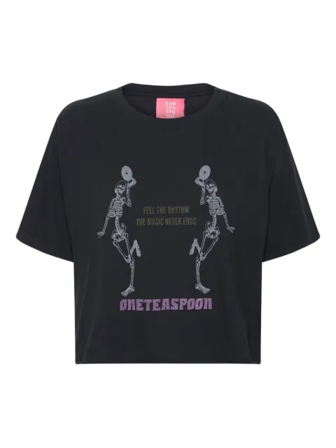 One Teaspoon printed T-shirt Black 24336WASHEDBLA