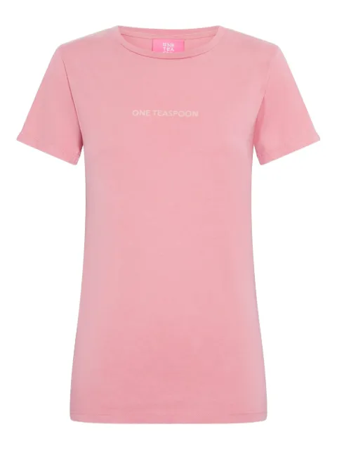 One Teaspoon logo T-shirt Pink 24919A