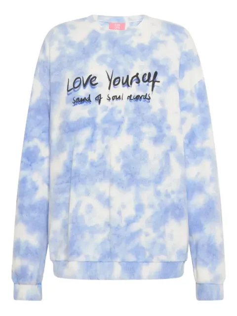 One Teaspoon tie-dye round-neck sweatshirt Blue 25088