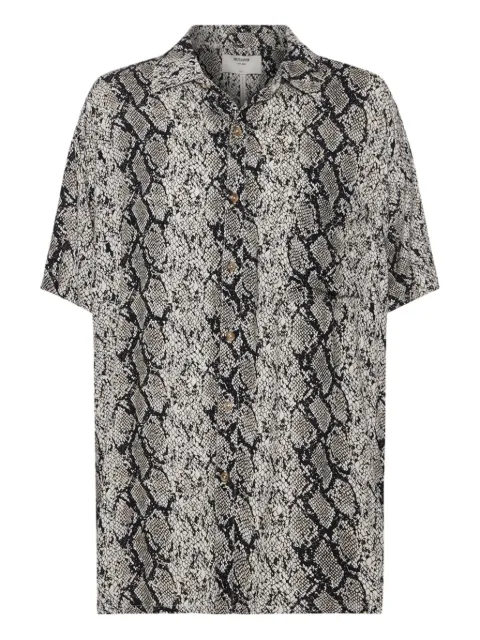 One Teaspoon snake-print short-sleeve shirt Grey 24323SNAKE