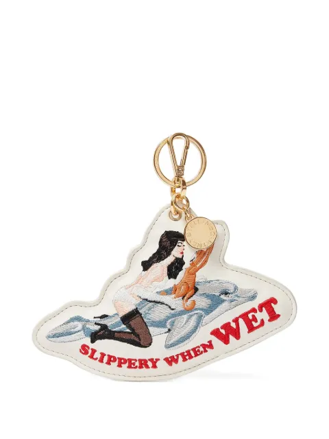 Stella McCartney Jeff Koons Slippery When Wet keyring Neutrals 7V0149WP0685