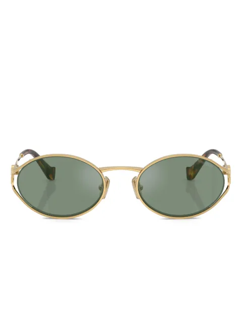 Miu Miu Eyewear 52YS oval-frame sunglasses Gold MU52YS