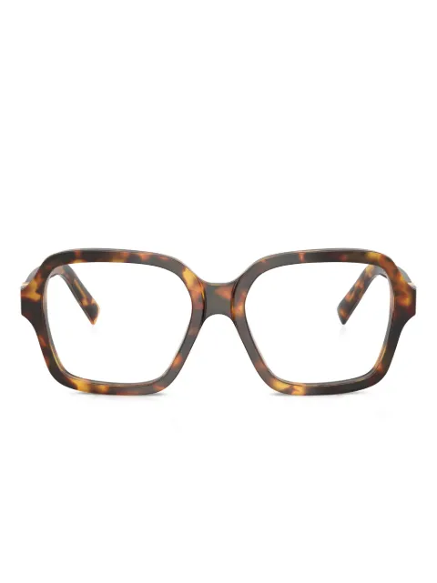 Miu Miu Eyewear tortoiseshell-pattern square-frame glasses Brown MU03YV