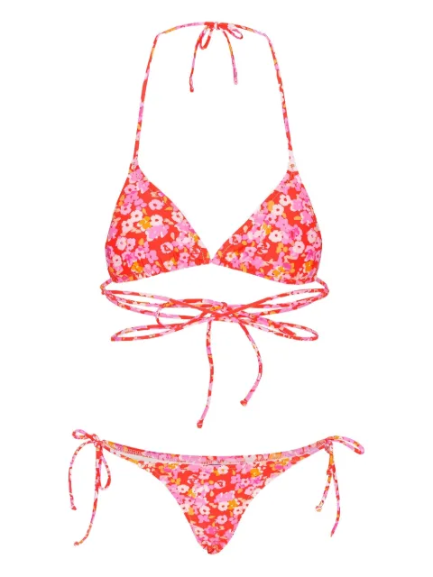 ROTATE BIRGER CHRISTENSEN x Reina Olga flower-print wrap bikini Red 11316829892989