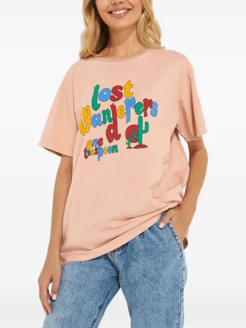 One Teaspoon round-neck printed T-shirt Pink 24756APINK