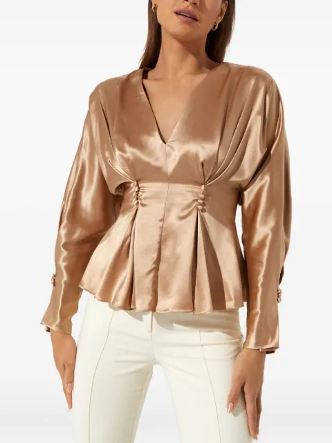 Acler button-embellishment blouse Neutrals AD2110028TGOLDEN