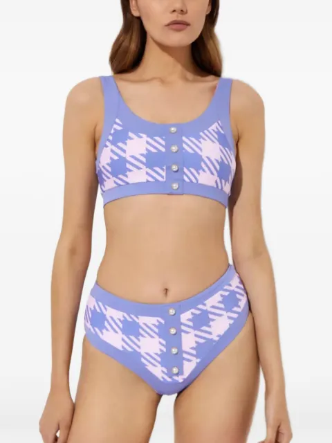 Beach Riot Isle pearl-button bikini top Blue BR10118S2PEHO