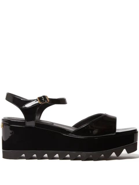 Stella McCartney Elyse patent platform sandals Black 810610AP0AP0
