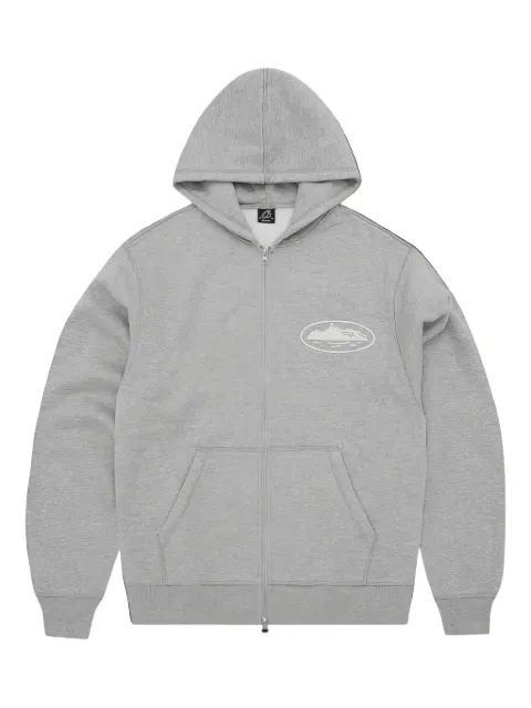 CORTEIZ island puf-print zip-up hoodie Grey CRTZIPZHGRUK2