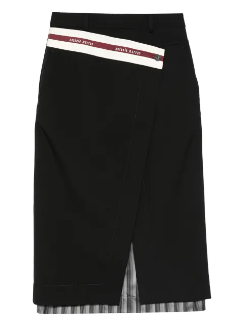 Antonio Marras Rock striped midi skirt Black MGOM251NE000