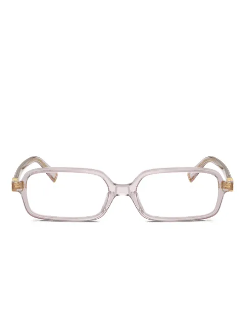 Miu Miu Eyewear rectangle-frame glasses Pink MU01YV12W1O1