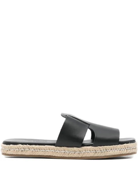 Ancient Greek Sandals Miltiadis cut-out espadrilles Black MILTIADISESPADRILLEVACHETTA