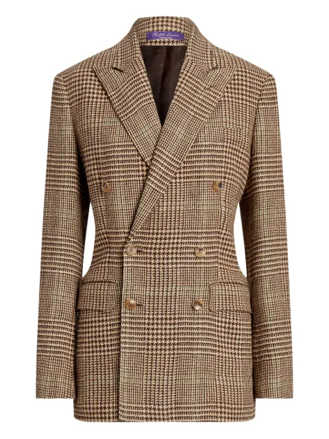 Ralph Lauren Collection double-breasted checked blazer Brown 290919017001
