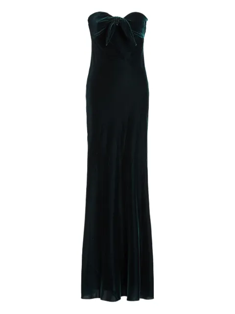 Ralph Lauren Collection bow-detail strapless maxi dress Green 290895371