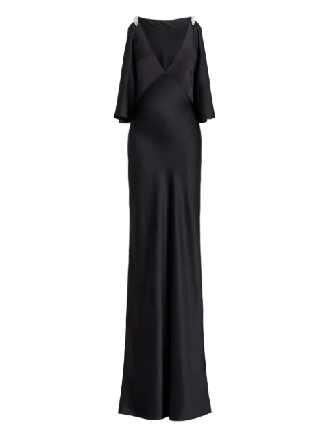 Ralph Lauren Collection V-neck maxi dress Black 290891119