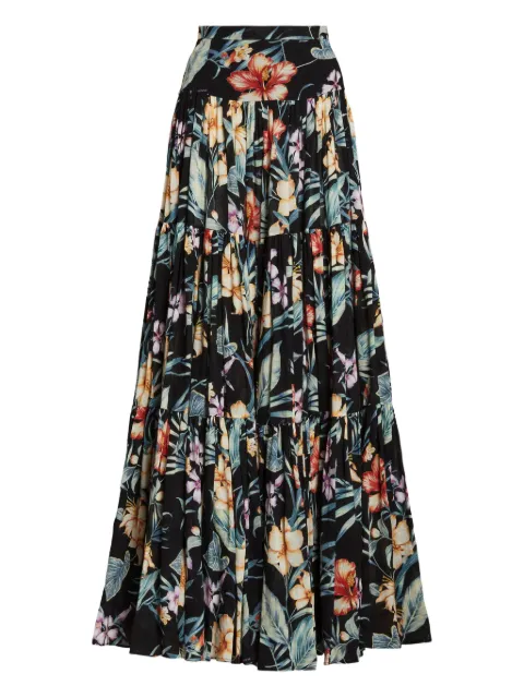Ralph Lauren Collection floral-print skirt Black 290932087