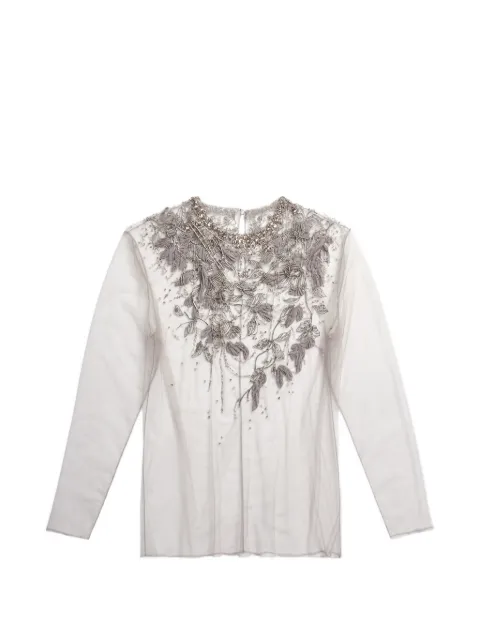 Ralph Lauren Collection embellished embroidered blouse Neutrals 290927421