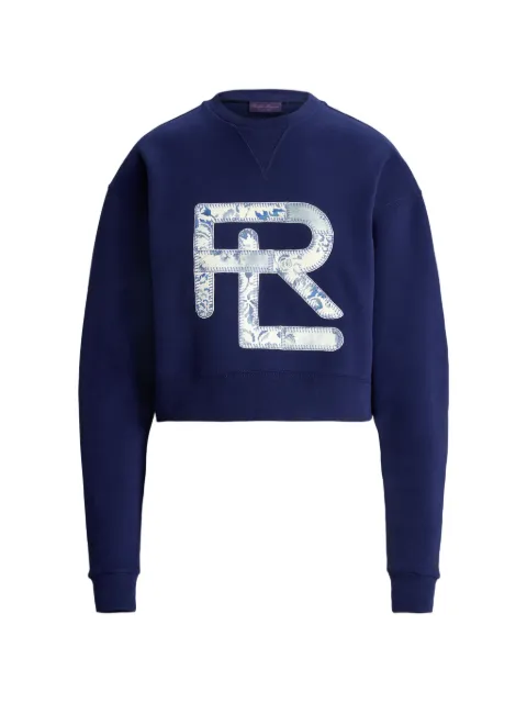 Ralph Lauren Collection floral graphic cropped sweater Blue 290942690