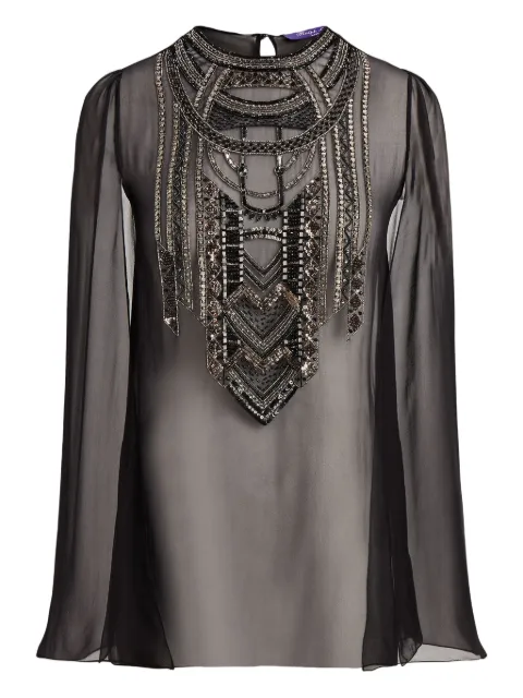 Ralph Lauren Collection embellished cape top Black 290919052