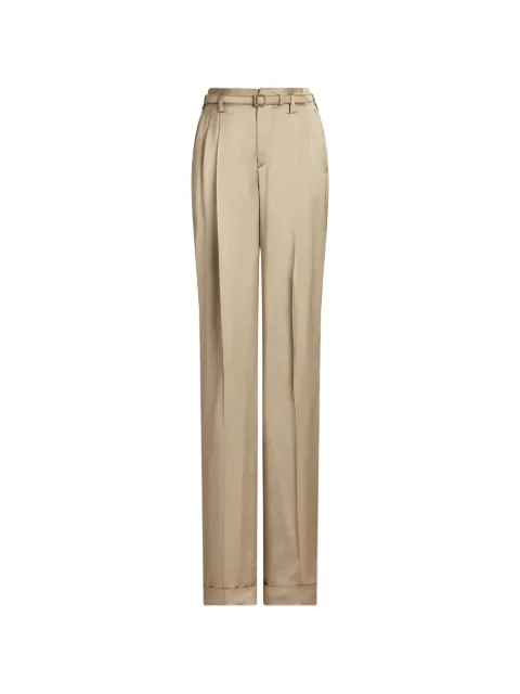 Ralph Lauren Collection belted pleated trousers Neutrals 290918374