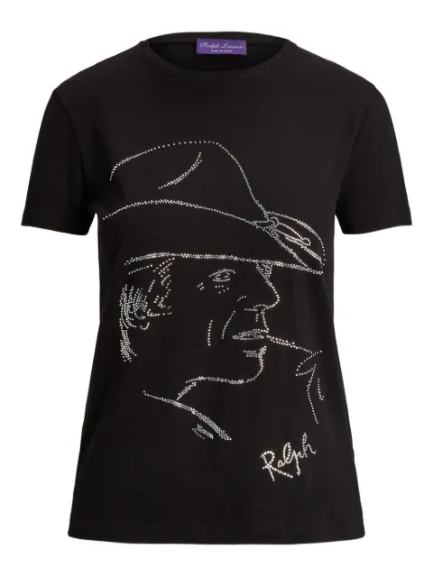 Ralph Lauren Collection embellished-graphic T-shirt Black 290924775