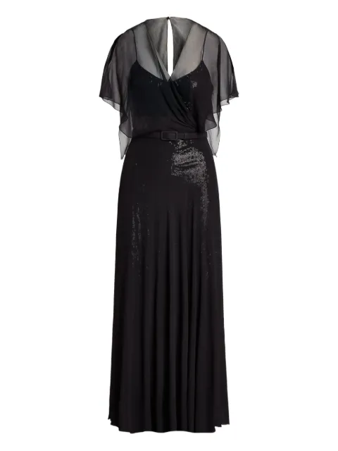 Ralph Lauren Collection belt-detail midi dress Black 290919050