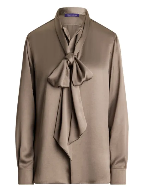 Ralph Lauren Collection bow-detail blouse Neutrals 290960541001