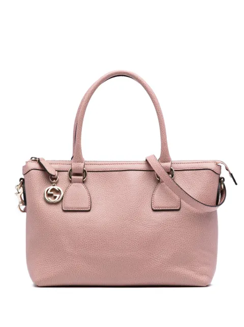 Gucci Pre-Owned 2016-2025 Dollar Calfskin GG Charm satchel Pink 9OLRK0QGZV9XBVWS