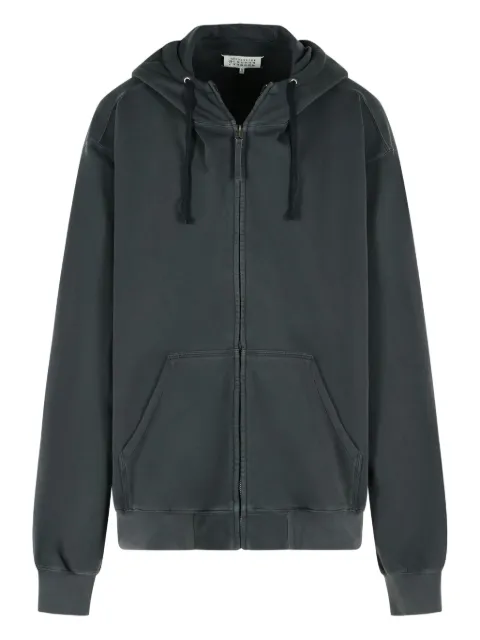 Maison Margiela zip-up drawstring hoodie Grey S50HG0047M25017