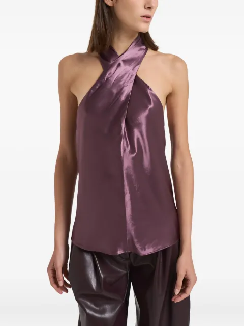 THE ANDAMANE Zeyne halterneck top Purple T180959A